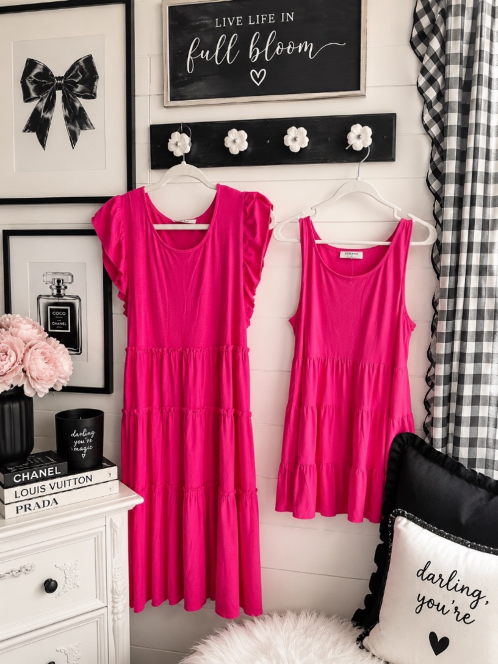 Zenana Pink ruffle dresses